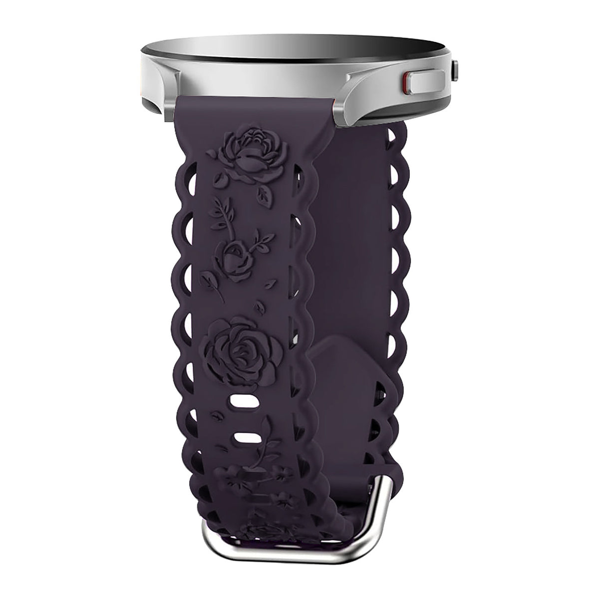 20 mm Silicone Watch Strap with Floral Cut-Outs
