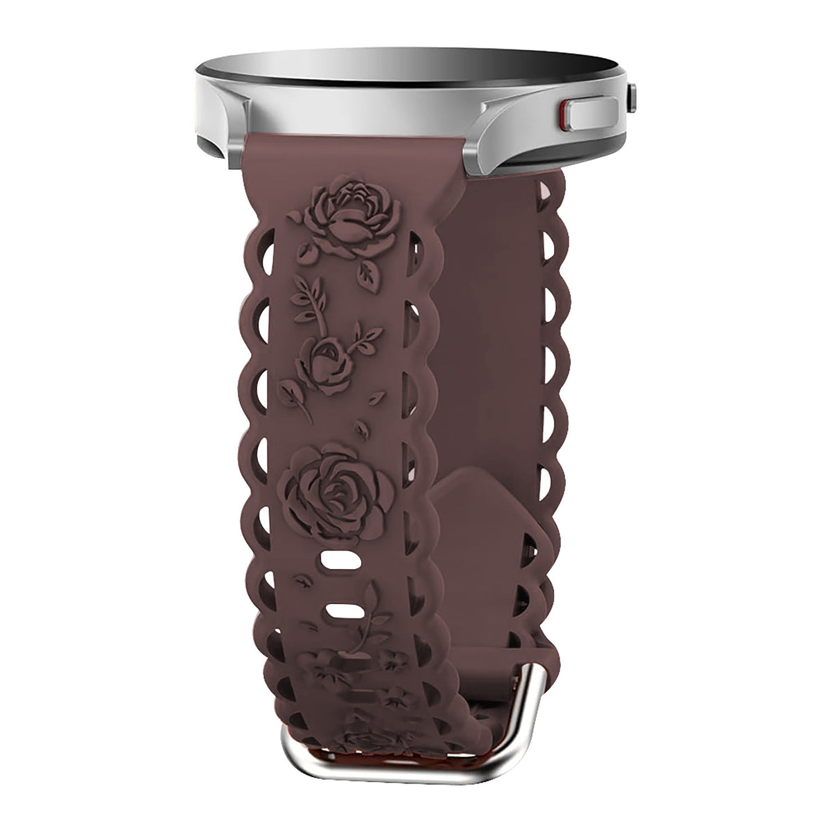 20 mm Silicone Watch Strap with Floral Cut-Outs