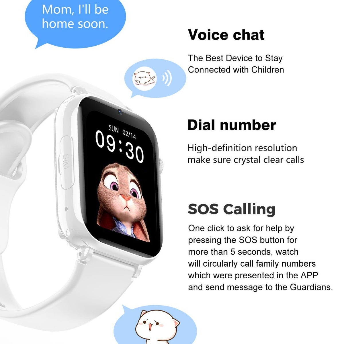 4G Kids Smartwatch with Location Tracking
