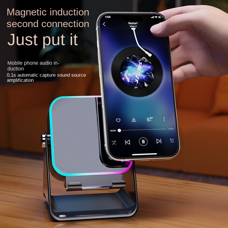 Bluetooth Speaker Phone Stand with Ambient Light