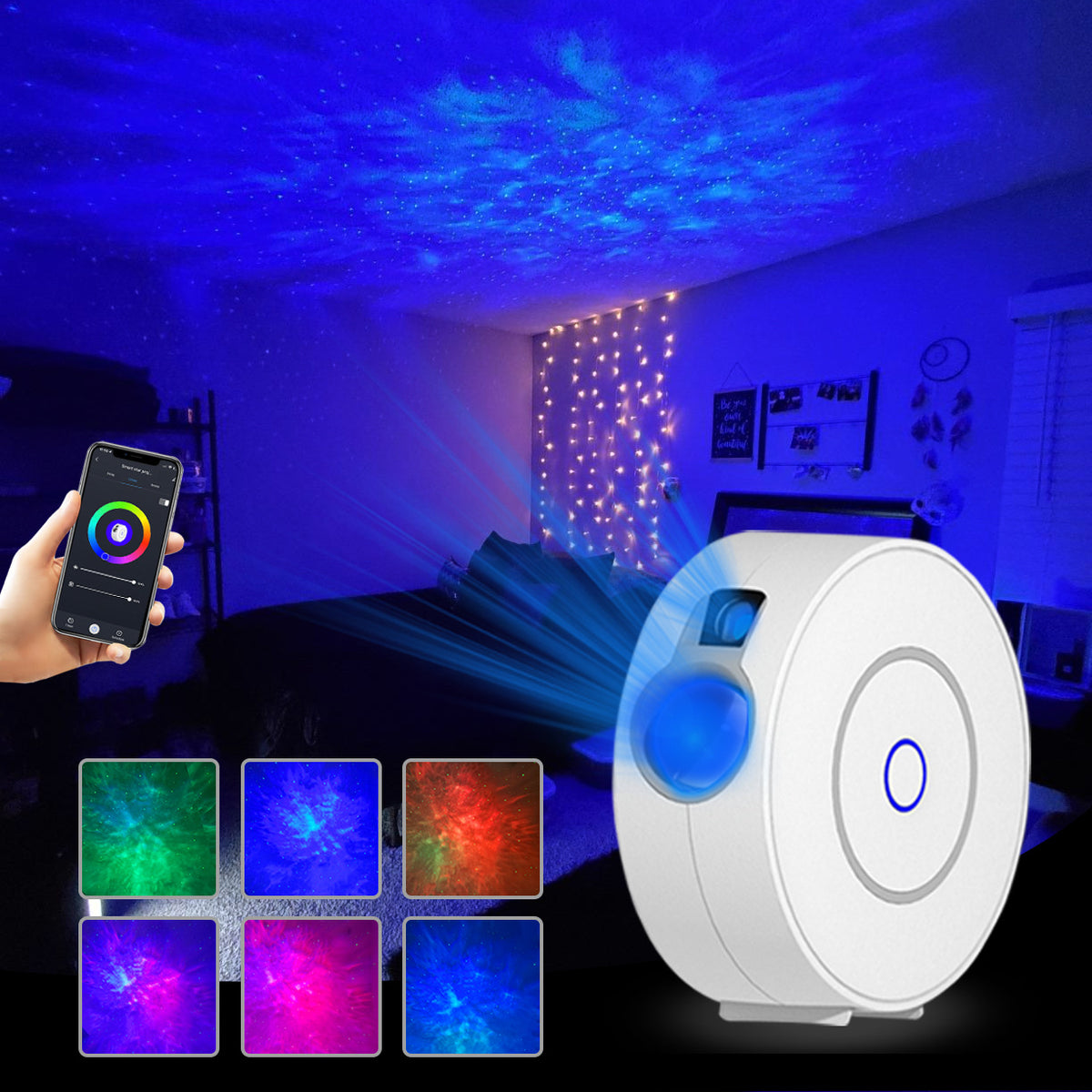 Smart Wi-Fi Galaxy Star Projector