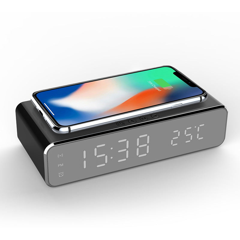 LED Alarm Clock with Wireless Charger