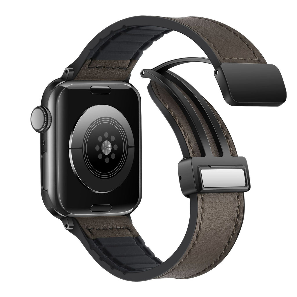 Magnetic Leather-Look Band for Apple Watch