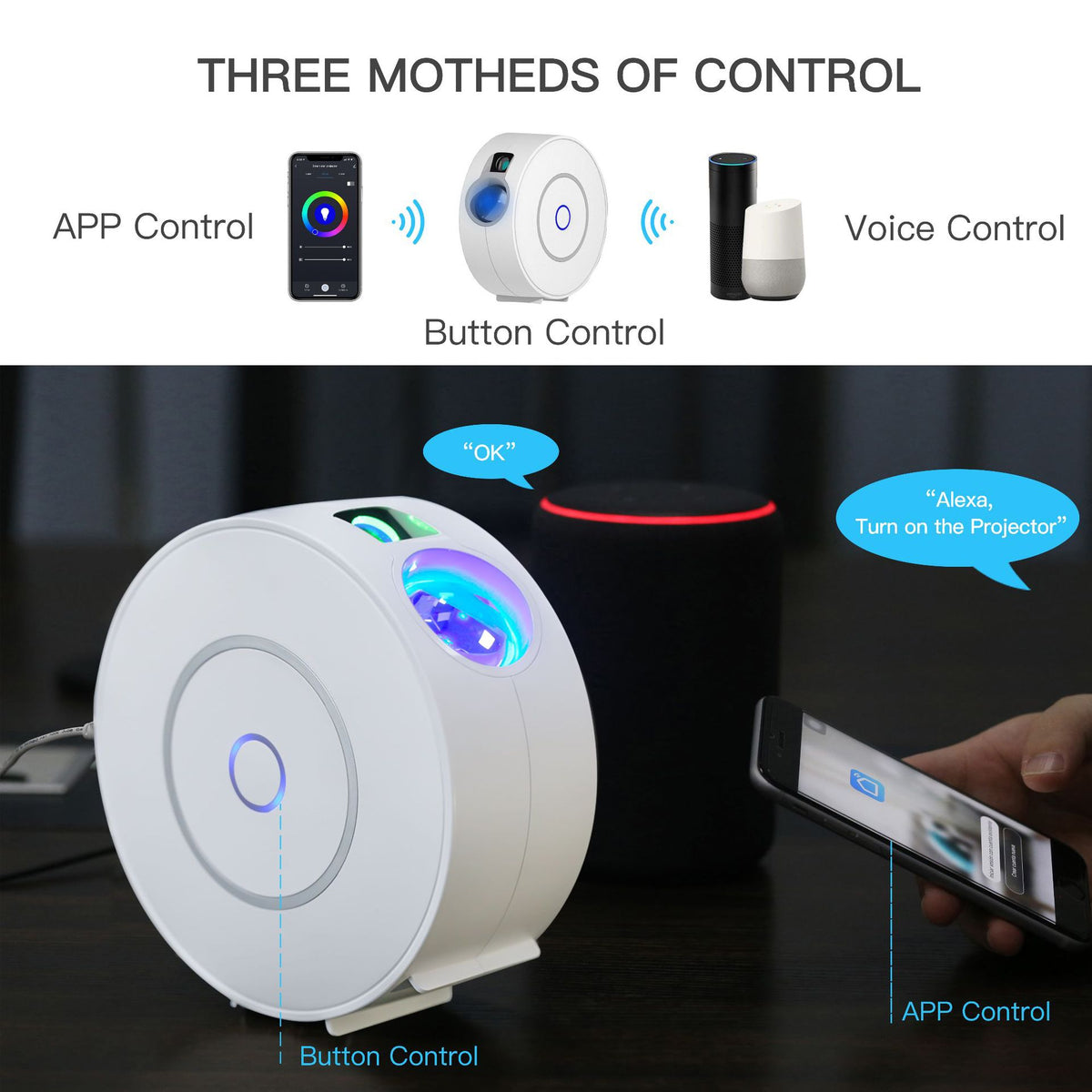 Smart Wi-Fi Galaxy Star Projector