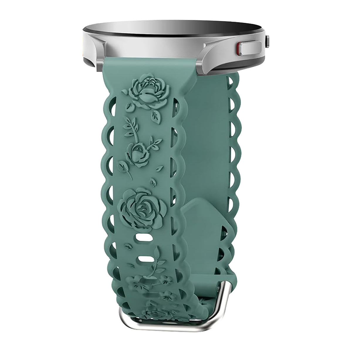 20 mm Silicone Watch Strap with Floral Cut-Outs