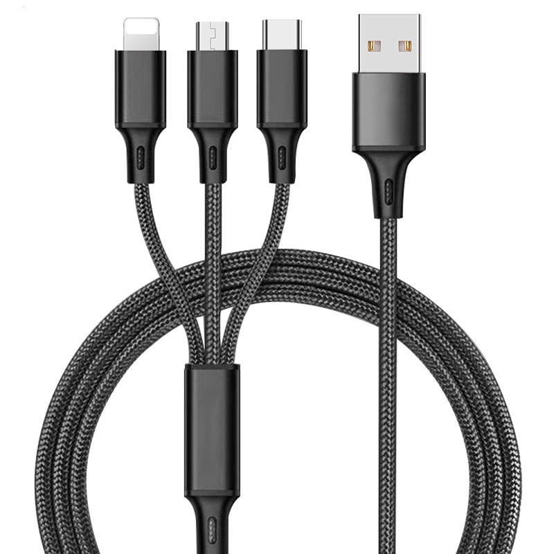 3-in-1 Braided Charging Cable (1.2 m)