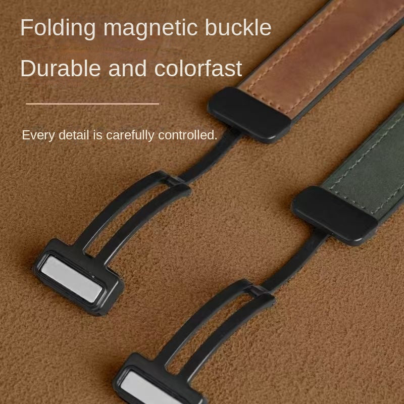 Magnetic Leather-Look Band for Apple Watch
