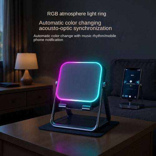 Bluetooth Speaker Phone Stand with Ambient Light