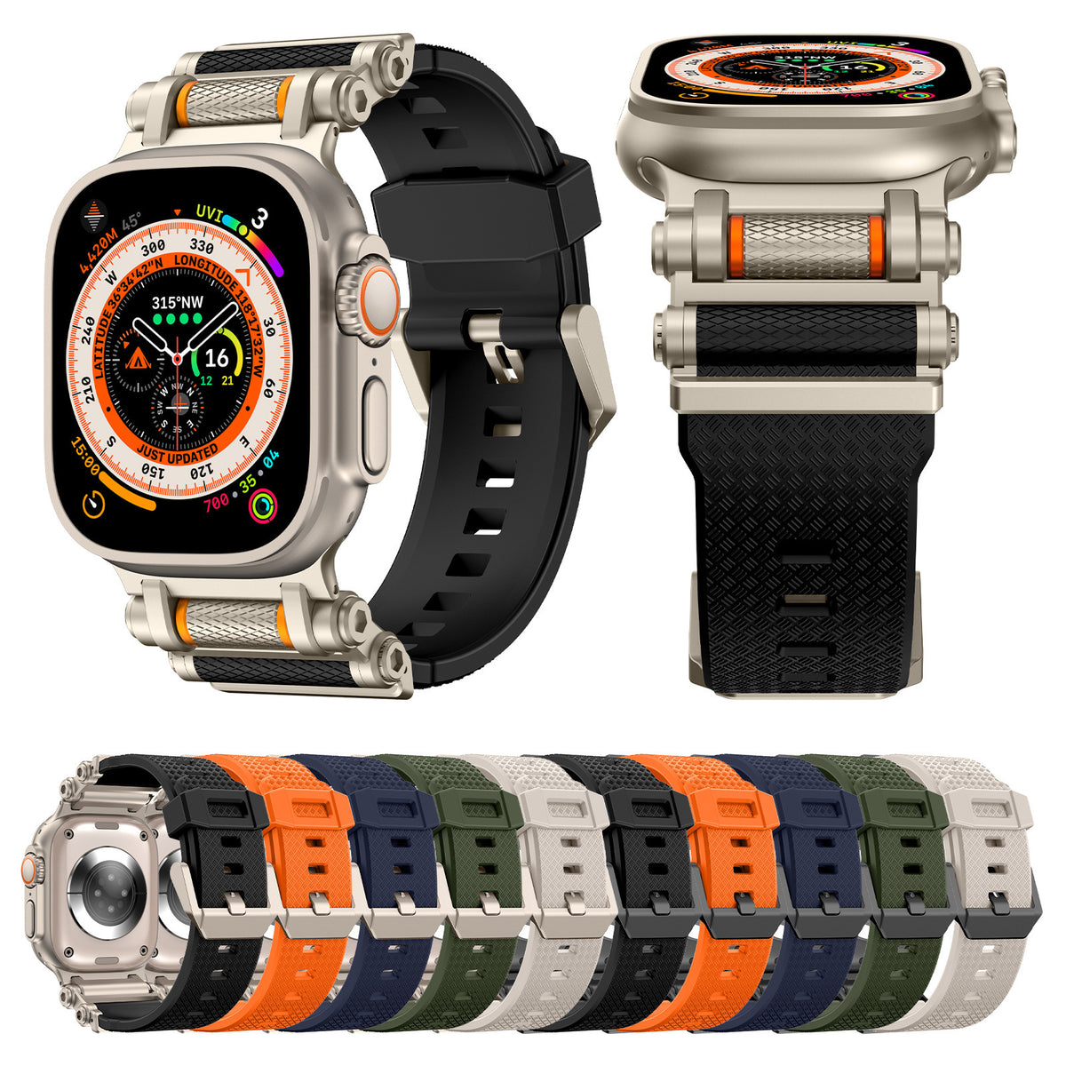 Carbon Fibre Silicone Band for Apple Watch & Samsung