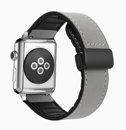 Magnetic Leather-Look Band for Apple Watch