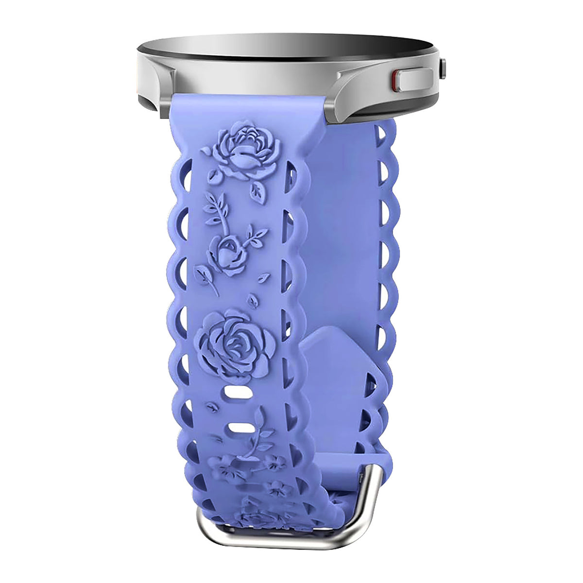 20 mm Silicone Watch Strap with Floral Cut-Outs