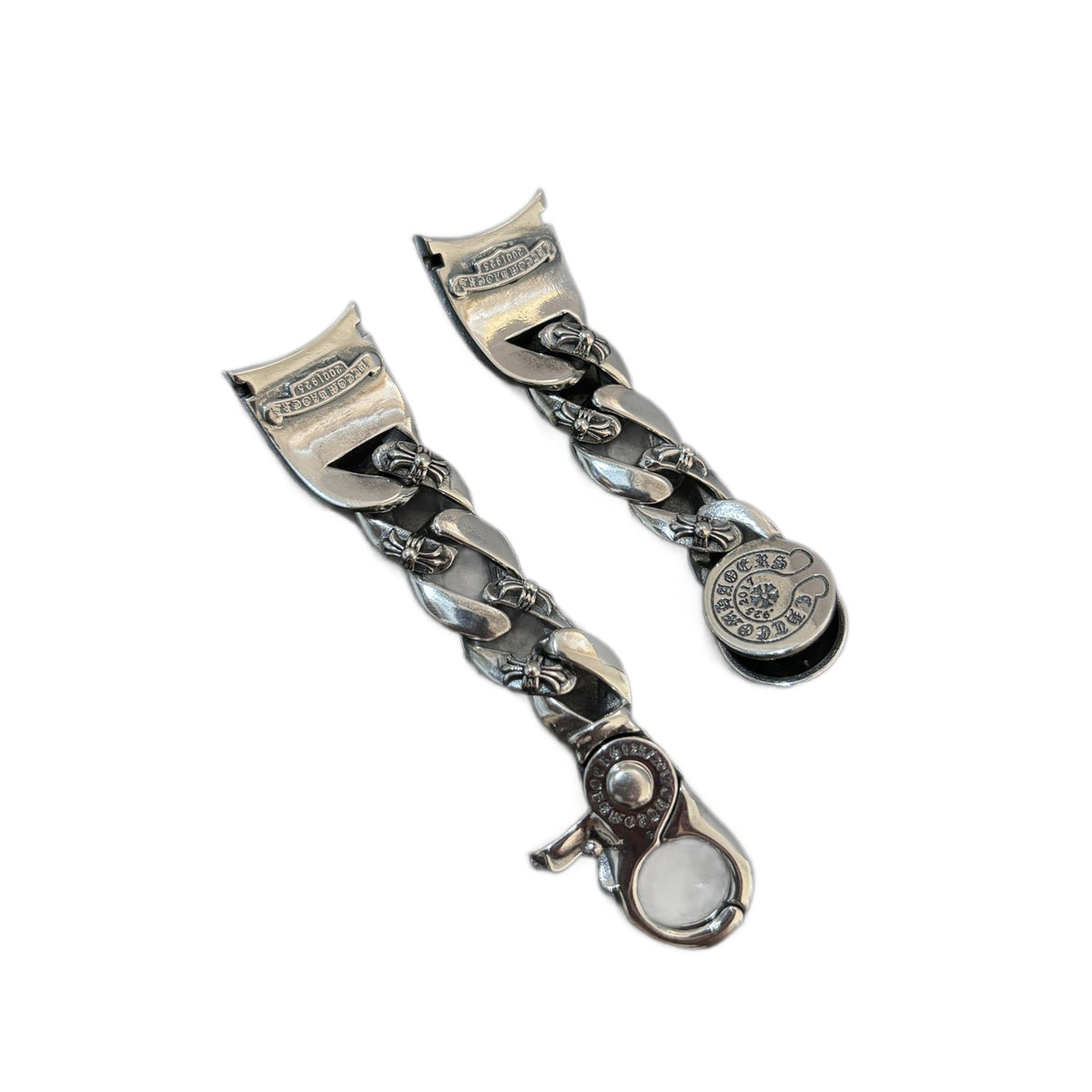 Silver-Plated Rhinestone Watch Band