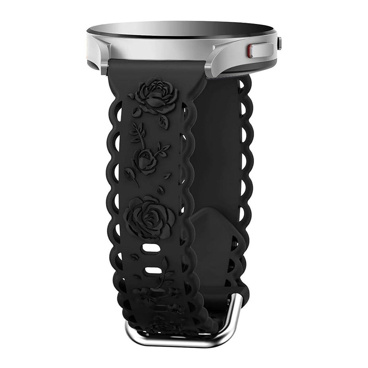 20 mm Silicone Watch Strap with Floral Cut-Outs