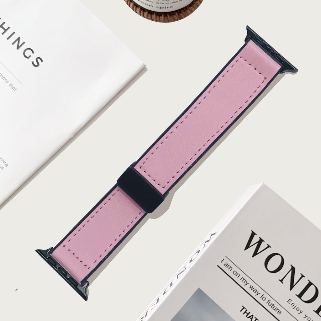 Magnetic Leather-Look Band for Apple Watch