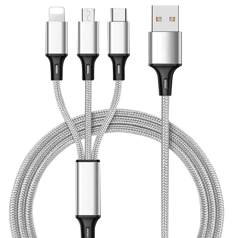 3-in-1 Braided Charging Cable (1.2 m)