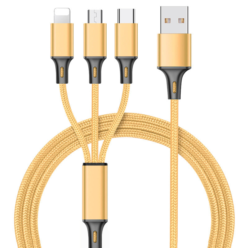 3-in-1 Braided Charging Cable (1.2 m)