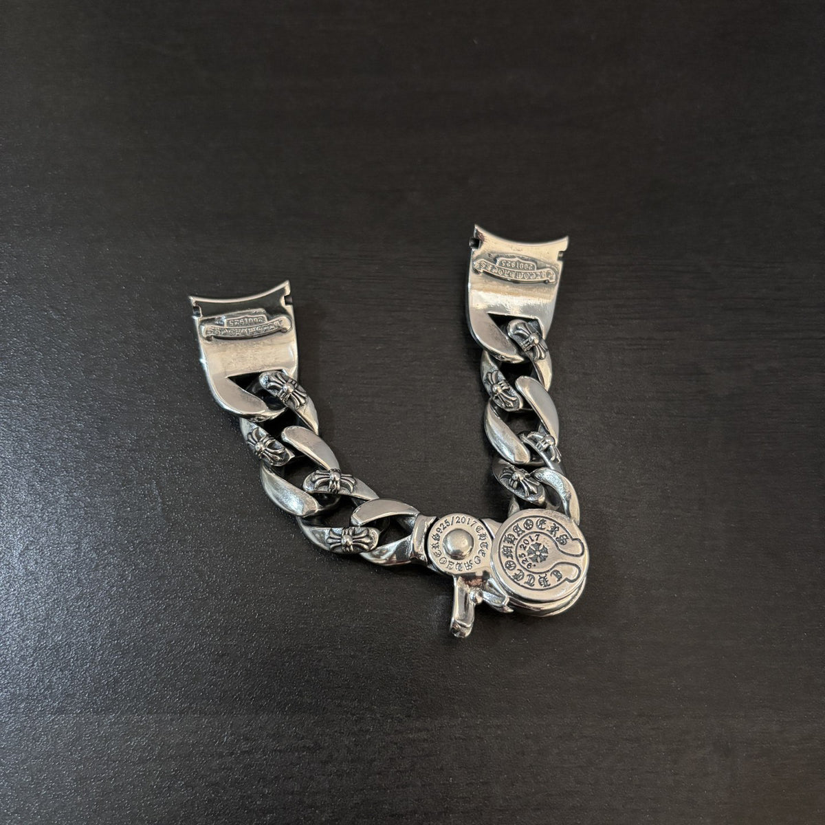 Silver-Plated Rhinestone Watch Band